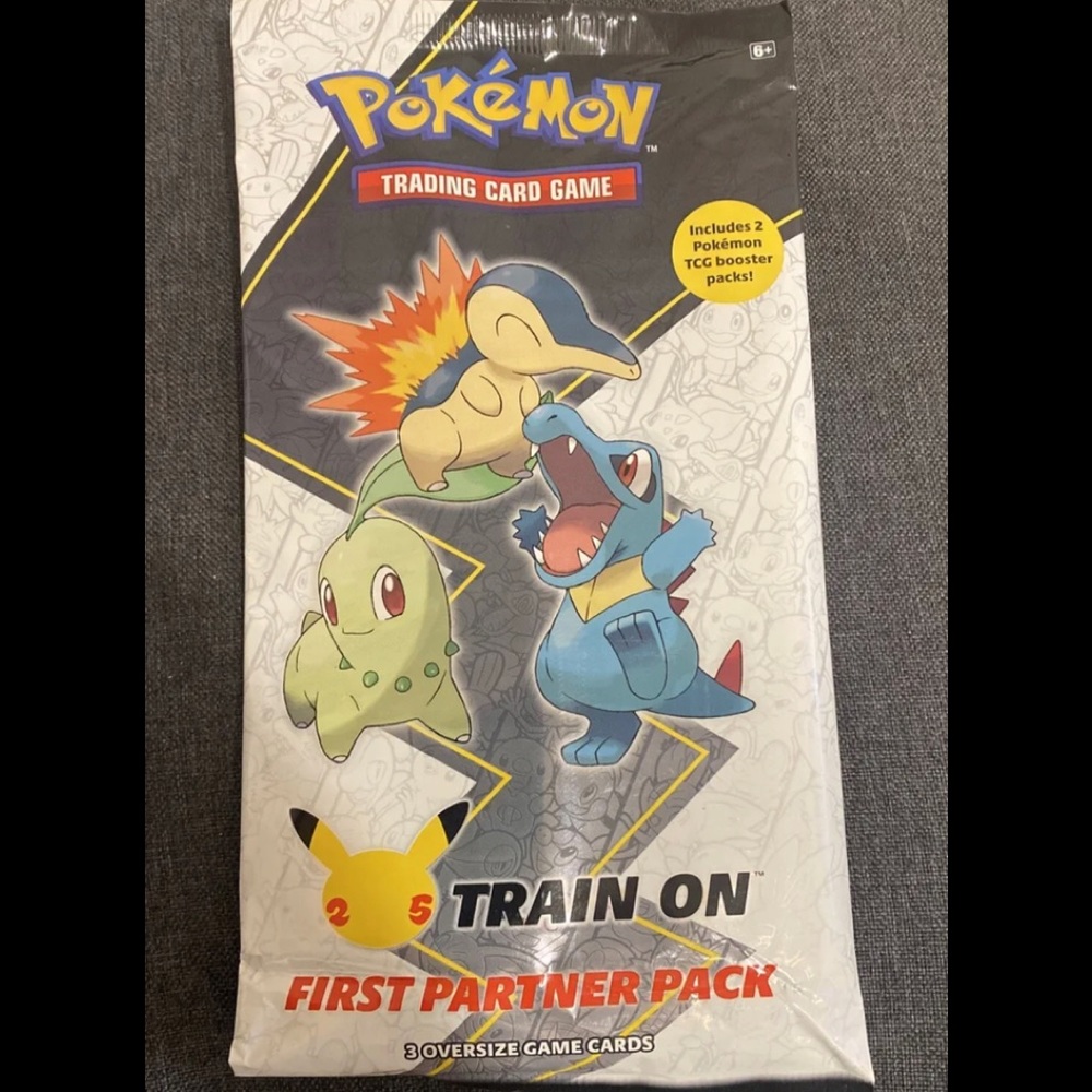 Pokemon First Partner PACK 3 Jumbo JOHTO Cards +2 Booster 25th SEALED - Picture 1 of 2